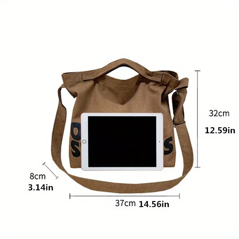 SHIREEN Washed Canvas Shoulder Bag - Large Everyday Tote
