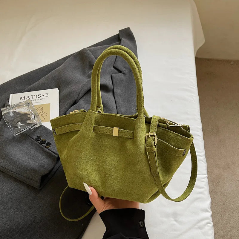 SHIREEN Luxe Suede Tote Bag