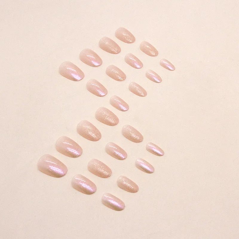 SHIREEN 24-Piece Short Oval Gradient Press-On Nail Set