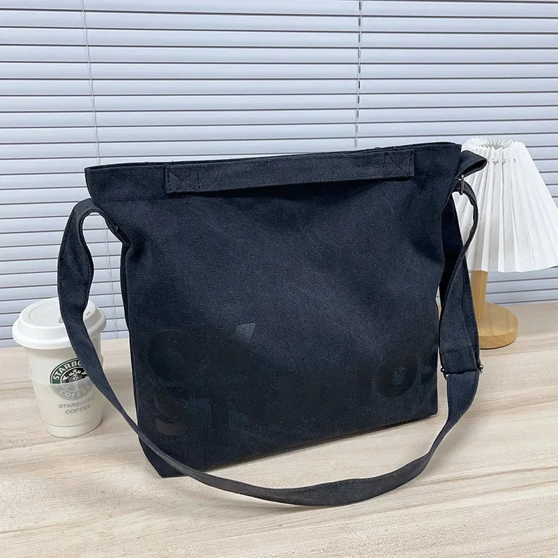 SHIREEN Washed Canvas Shoulder Bag - Large Everyday Tote
