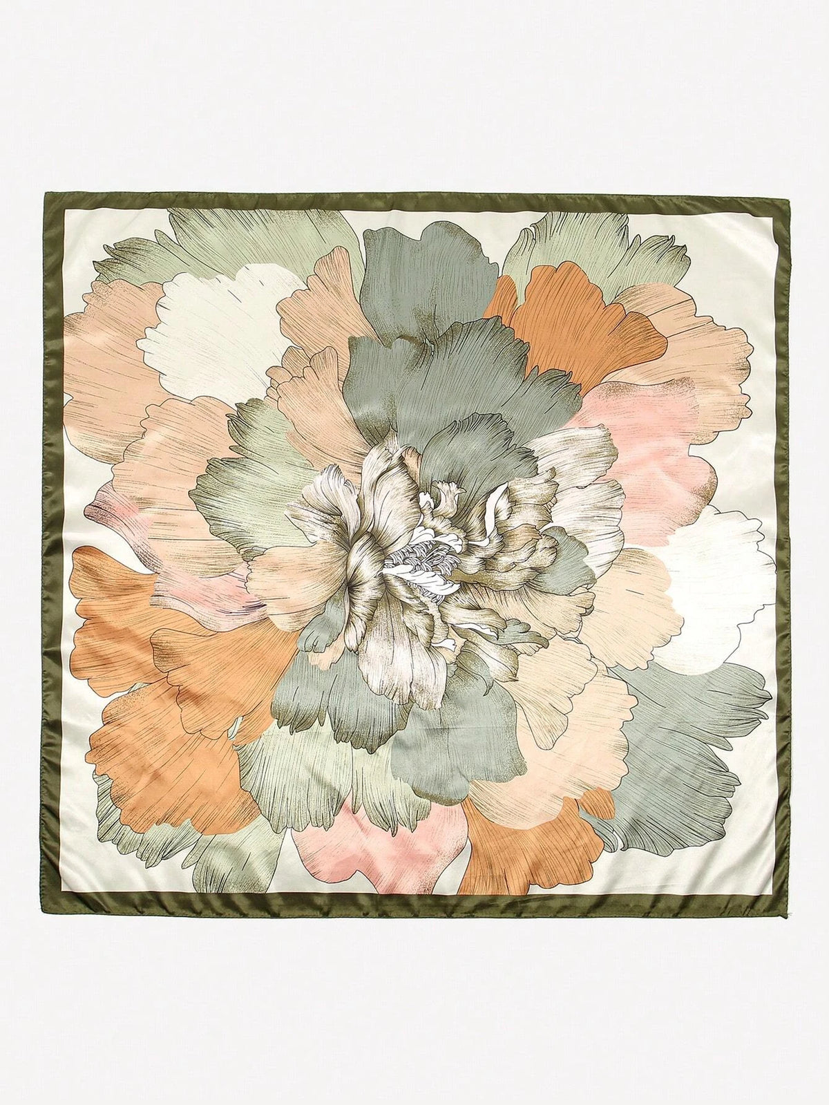 SHIREEN Square Satin Print Scarf - 90cm