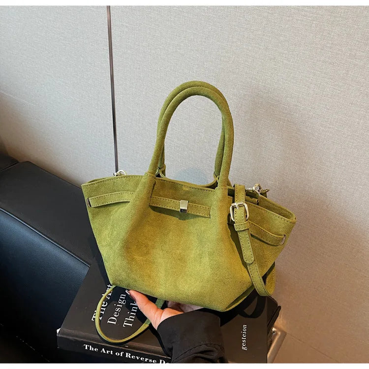 SHIREEN Luxe Suede Tote Bag