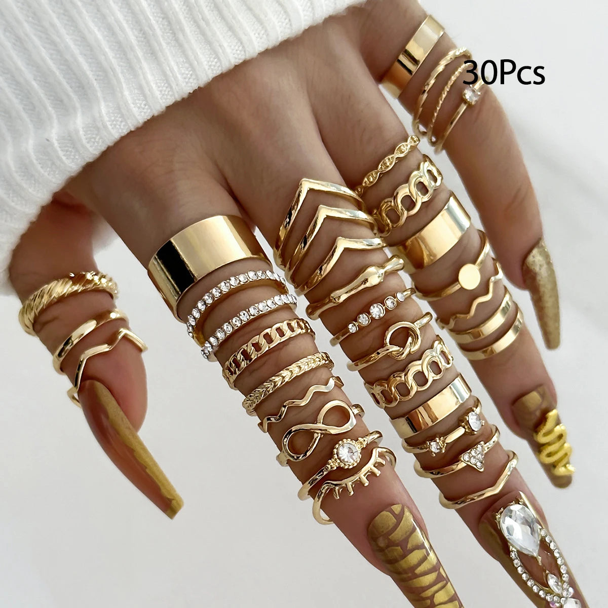 SHIREEN Luxe Gold Ring Set