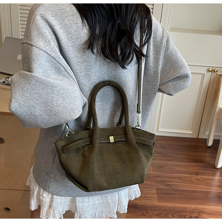 SHIREEN Luxe Suede Tote Bag