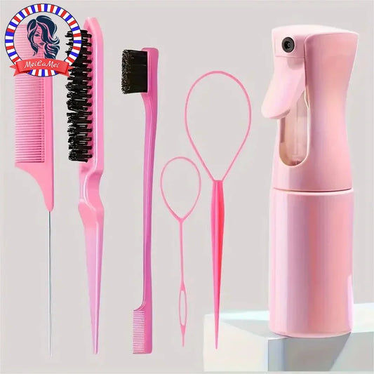 SHIREEN 6-Piece Hair Styling Brush & Edge Control Set