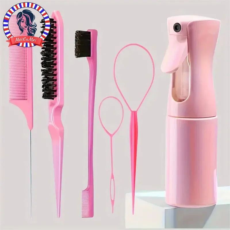 SHIREEN 6-Piece Hair Styling Brush & Edge Control Set