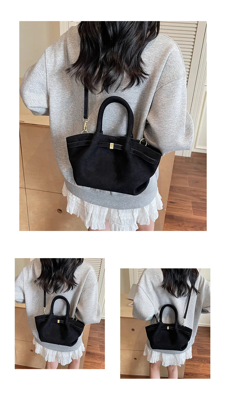 SHIREEN Luxe Suede Tote Bag