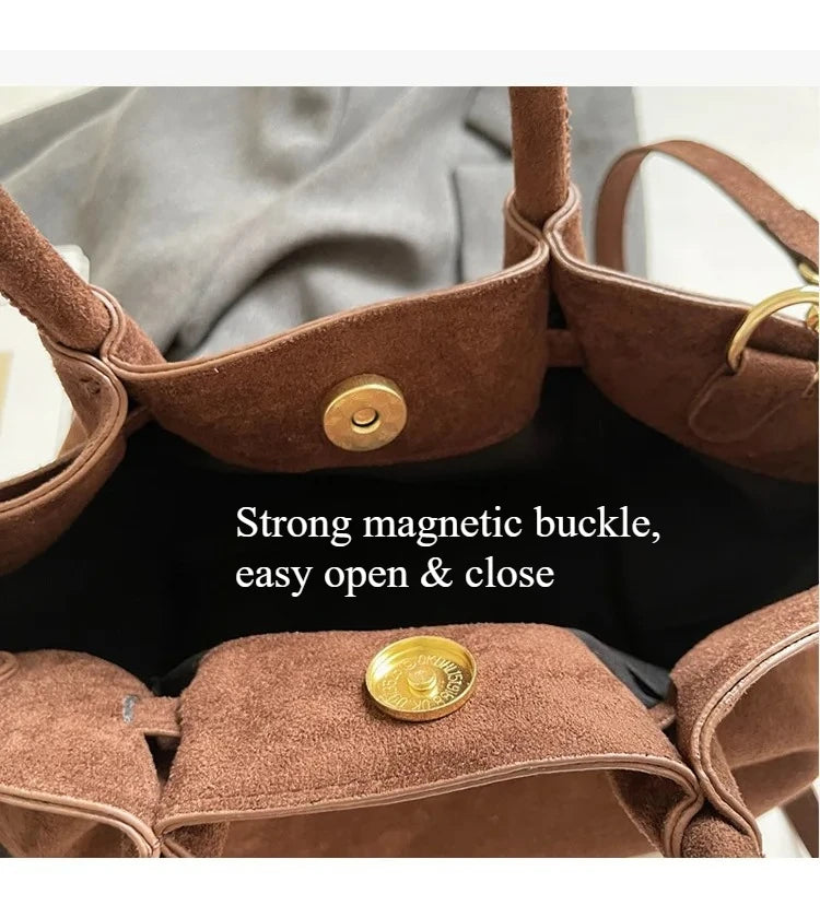 SHIREEN Luxe Suede Tote Bag