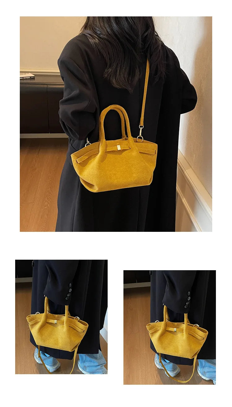 SHIREEN Luxe Suede Tote Bag