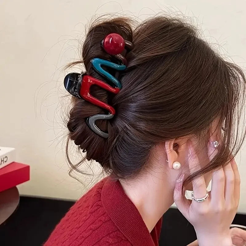 SHIREEN Elegant Wavy Hair Claw Clip Set (4 PCS)