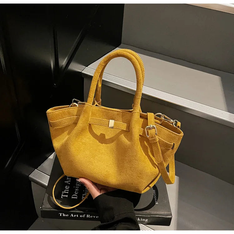 SHIREEN Luxe Suede Tote Bag