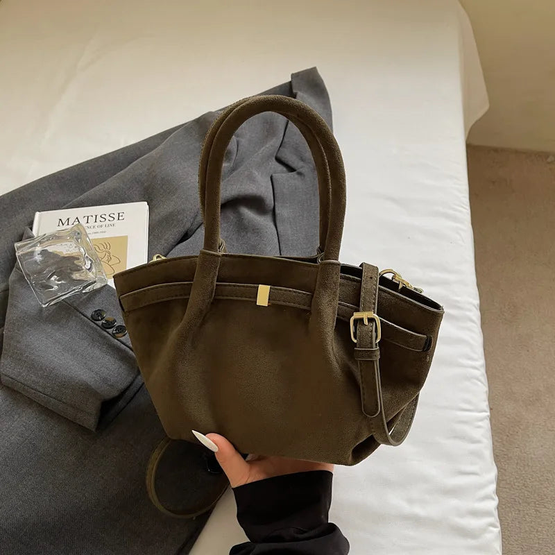 SHIREEN Luxe Suede Tote Bag