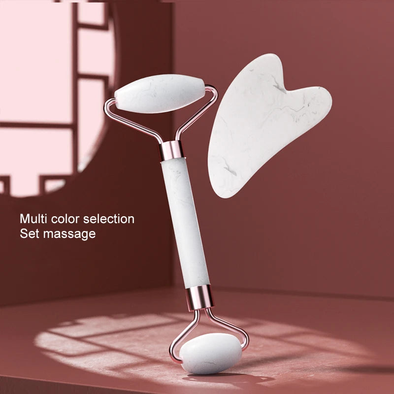 SHIREEN Dual-Ended Facial Roller & Gua Sha Massage Set