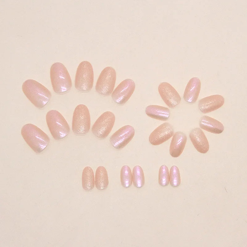 SHIREEN 24-Piece Short Oval Gradient Press-On Nail Set