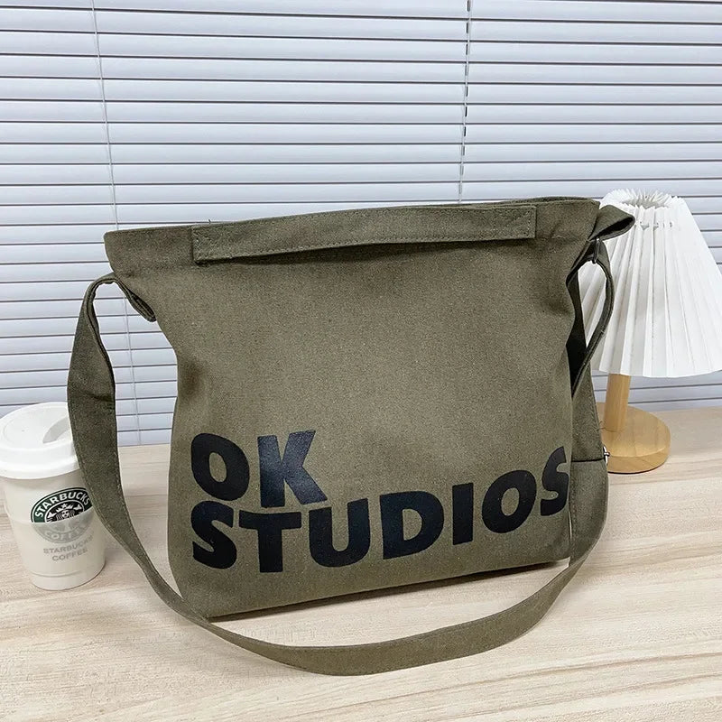 SHIREEN Washed Canvas Shoulder Bag - Large Everyday Tote