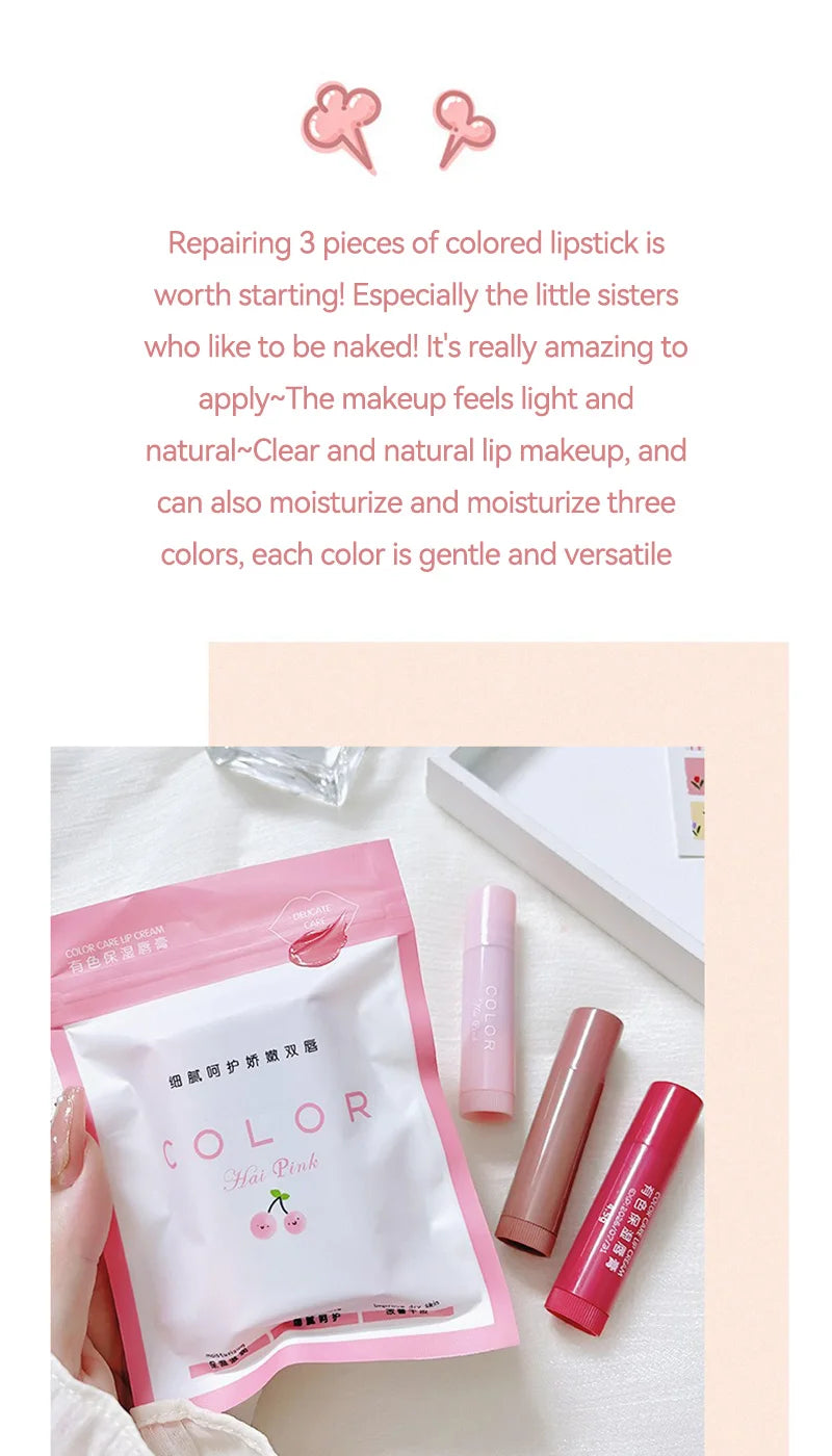 SHIREEN 3-Piece Tinted Moisturizing Lip Balm Set