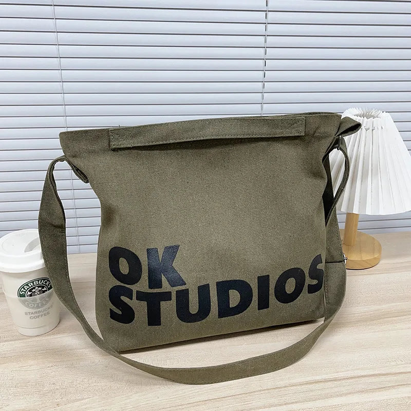 SHIREEN Washed Canvas Shoulder Bag - Large Everyday Tote