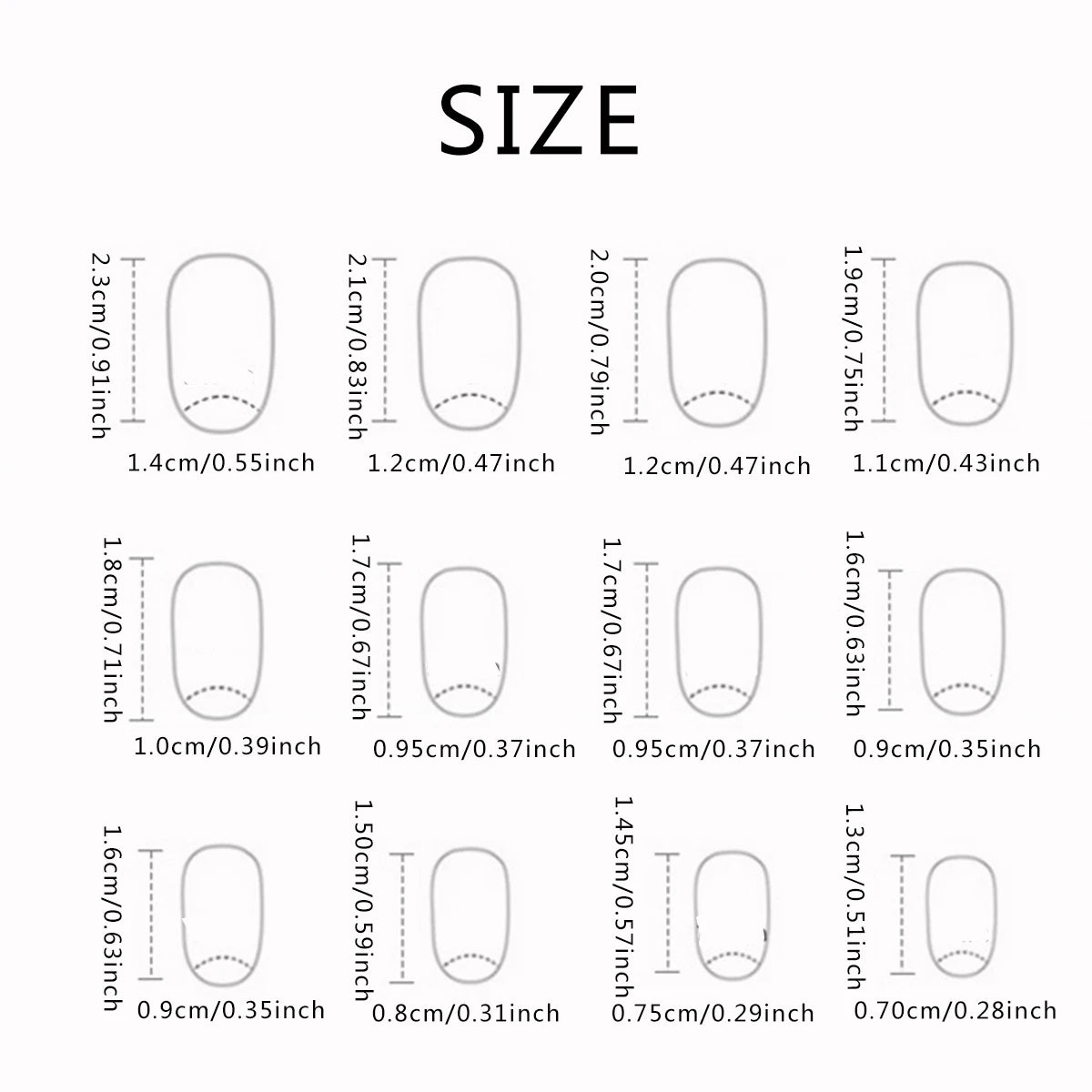 SHIREEN 24-Piece Short Oval Gradient Press-On Nail Set