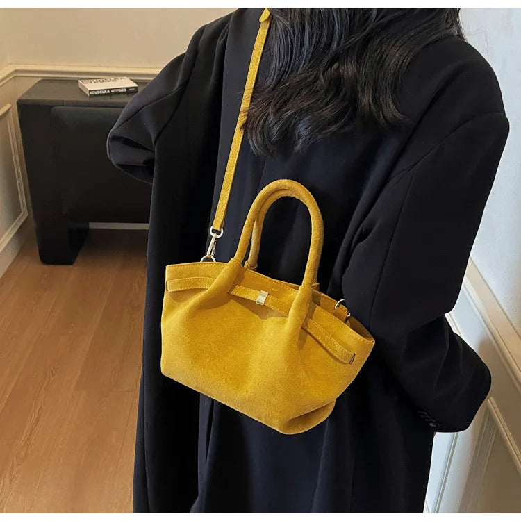 SHIREEN Luxe Suede Tote Bag