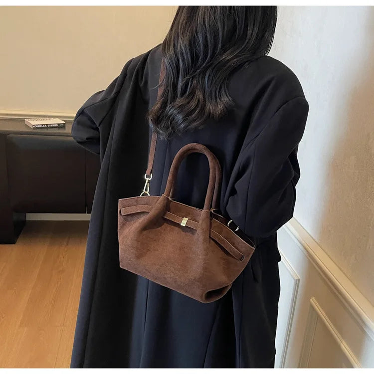 SHIREEN Luxe Suede Tote Bag