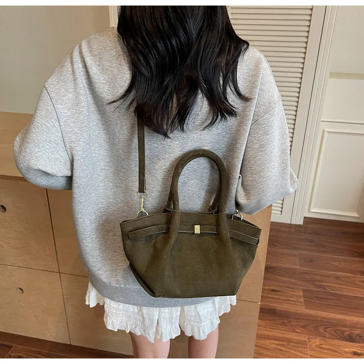 SHIREEN Luxe Suede Tote Bag
