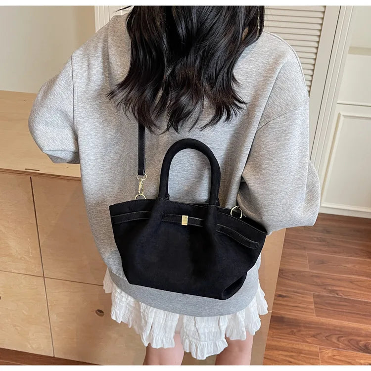SHIREEN Luxe Suede Tote Bag