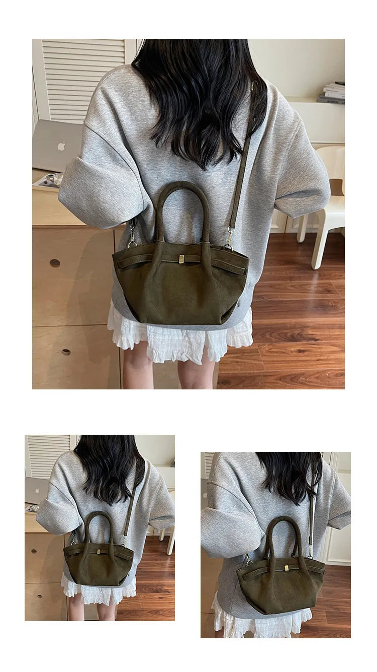 SHIREEN Luxe Suede Tote Bag