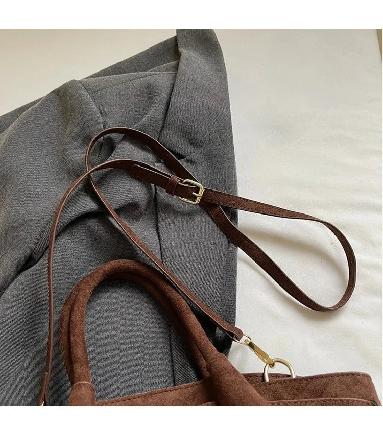 SHIREEN Luxe Suede Tote Bag