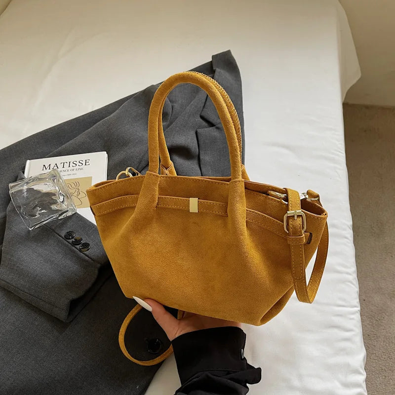 SHIREEN Luxe Suede Tote Bag