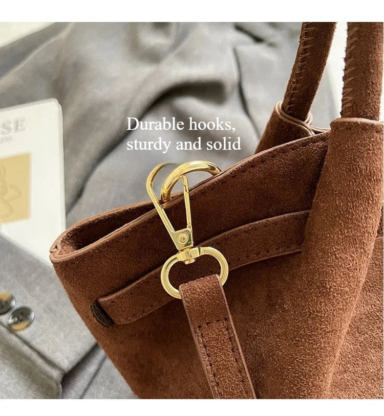 SHIREEN Luxe Suede Tote Bag