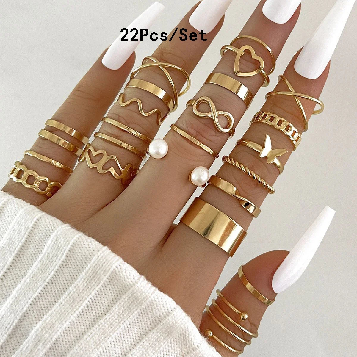 SHIREEN Luxe Gold Ring Set