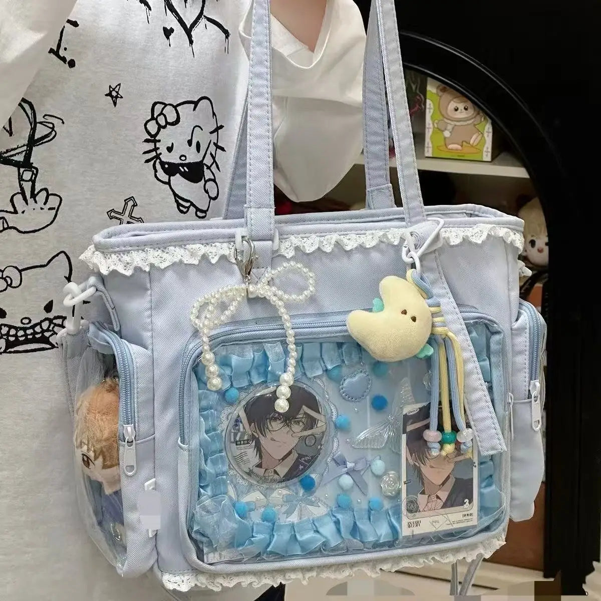 SHIREEN Kawaii Transparent Crossbody Bag