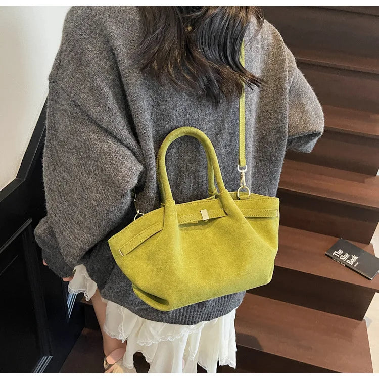 SHIREEN Luxe Suede Tote Bag