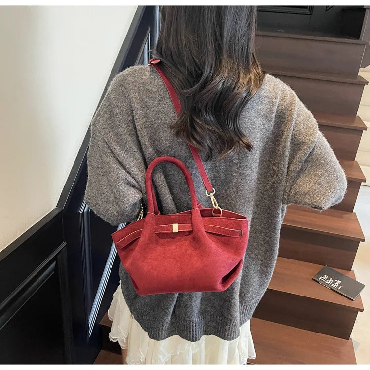 SHIREEN Luxe Suede Tote Bag