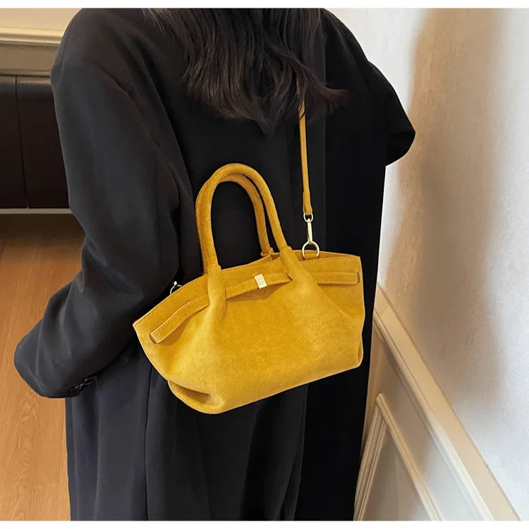 SHIREEN Luxe Suede Tote Bag