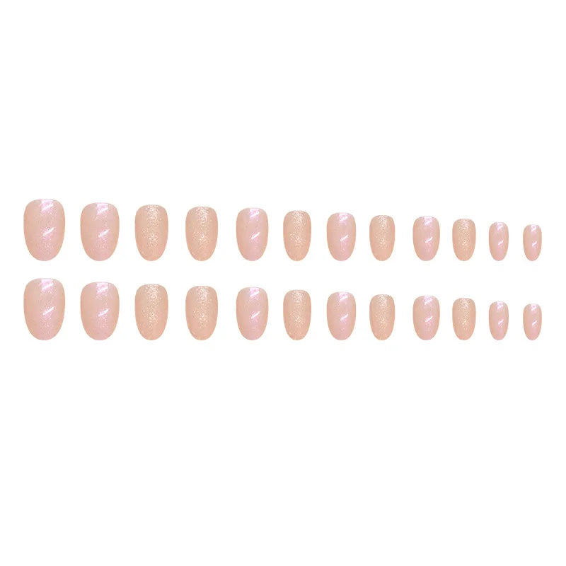 SHIREEN 24-Piece Short Oval Gradient Press-On Nail Set