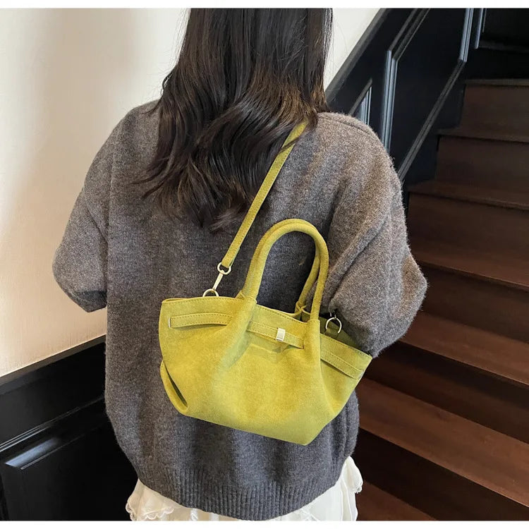 SHIREEN Luxe Suede Tote Bag