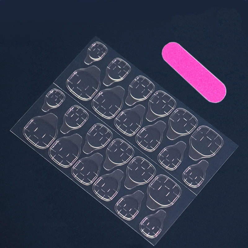 SHIREEN 24-Piece Short Oval Gradient Press-On Nail Set