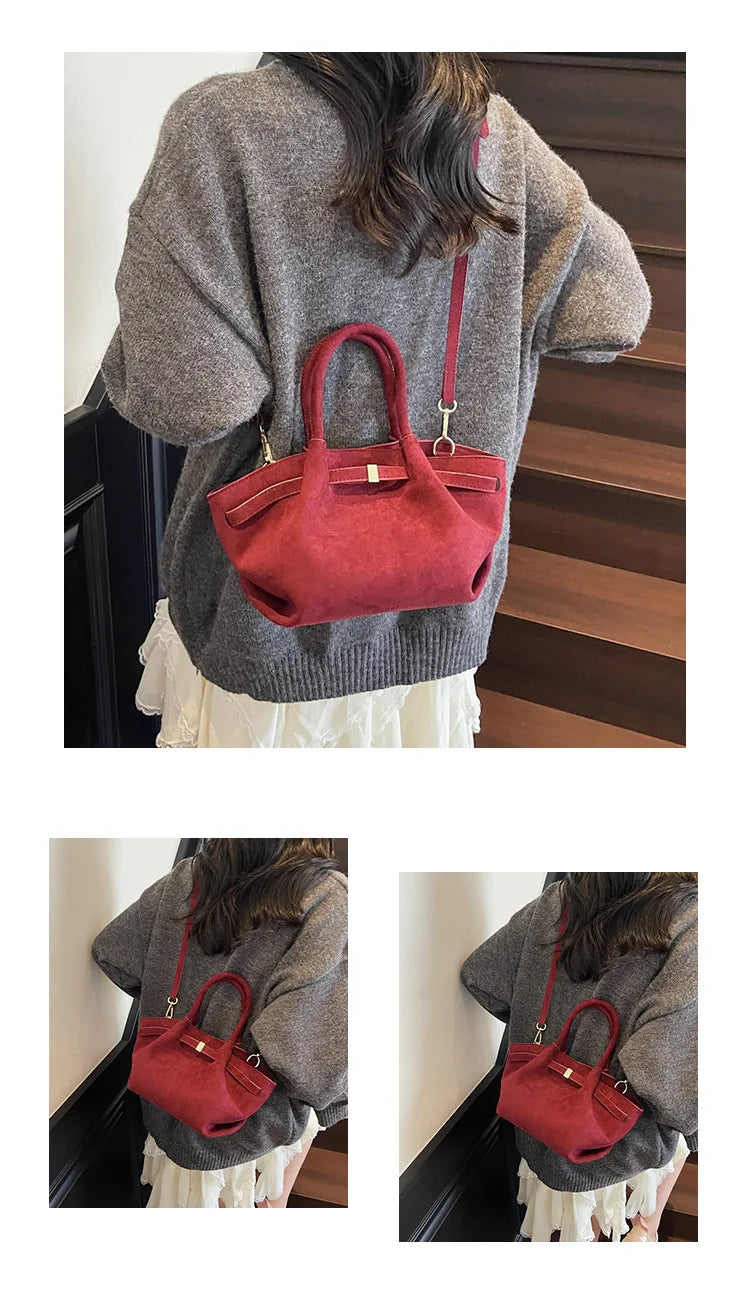 SHIREEN Luxe Suede Tote Bag