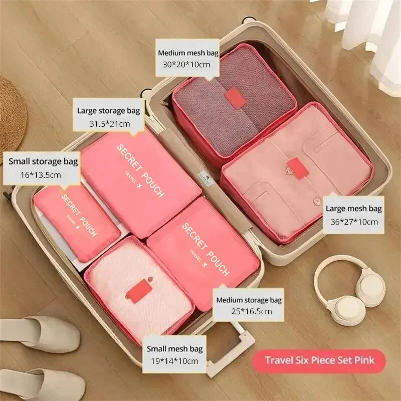 SHIREEN 6-Piece Travel Packing Cube Organizer Set