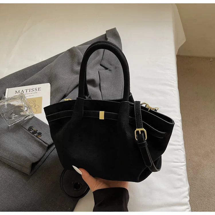 SHIREEN Luxe Suede Tote Bag
