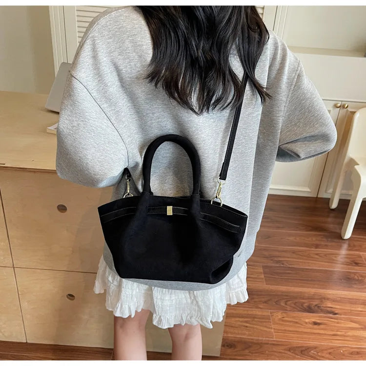 SHIREEN Luxe Suede Tote Bag