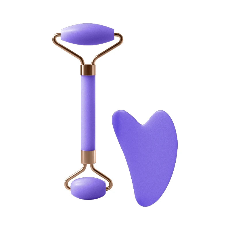 SHIREEN Dual-Ended Facial Roller & Gua Sha Massage Set