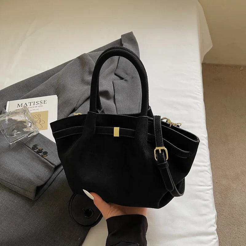 SHIREEN Luxe Suede Tote Bag