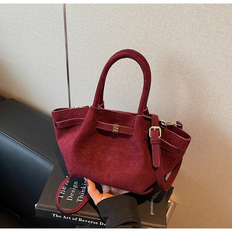 SHIREEN Luxe Suede Tote Bag